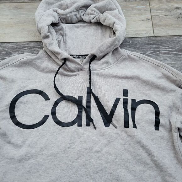 Calvin Klein crop sweatshirt Hoodie large - Picture 3 of 9